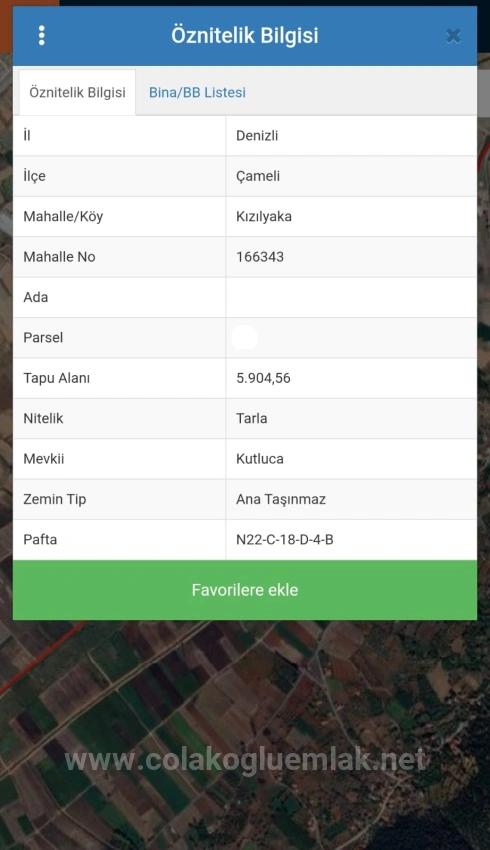 6 Hektar Großes Feld Zum Verkauf In Çameli Kızılyaka.